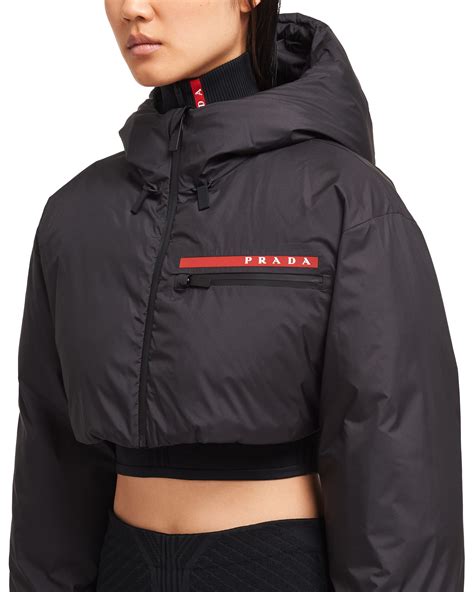 prada cropped puffer jacket|sleeveless puffer jacket cropped.